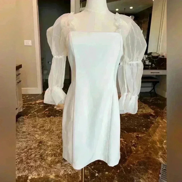 AMANDA UPRICHARD Tia Dress in Ivory- Size-medium - Picture 4 of 9